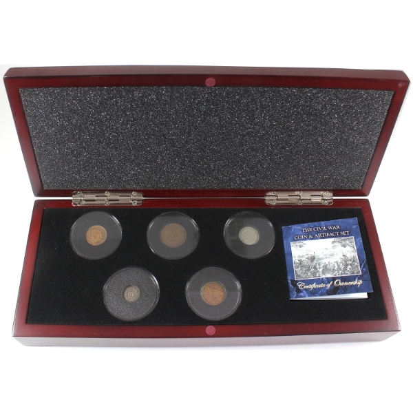The Civil War Coin & Artifact Set 1861-1865 Issued by The Bradford Exchange
