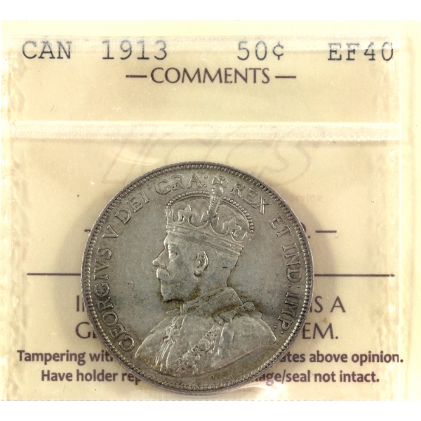 50-cent 1913 ICCS EF40