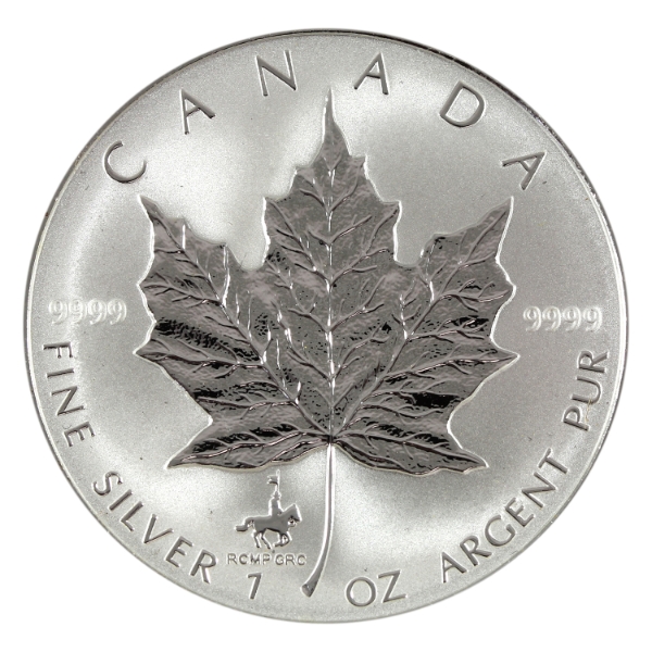 1998 $5 SML RCMP Privy 1oz .9999 Fine Silver (Tax Exempt)