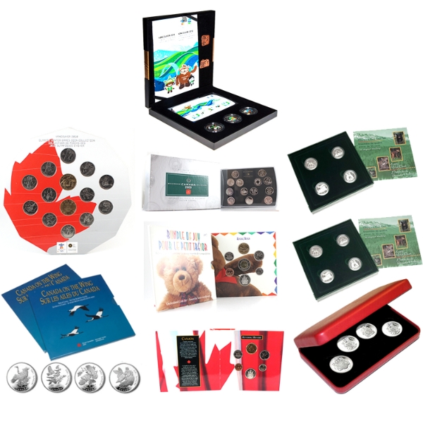 1995-2010 Mixed Denomination Bulk Collection of Coin Sets. 9pcs. 