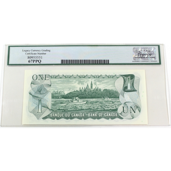 BC-46b 1973 $1 Legacy Superb GEM UNC67 PPQ Crow-Bouey SN: EAY8873953