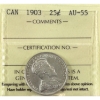 Image 1 : 25-cent 1903 ICCS AU55