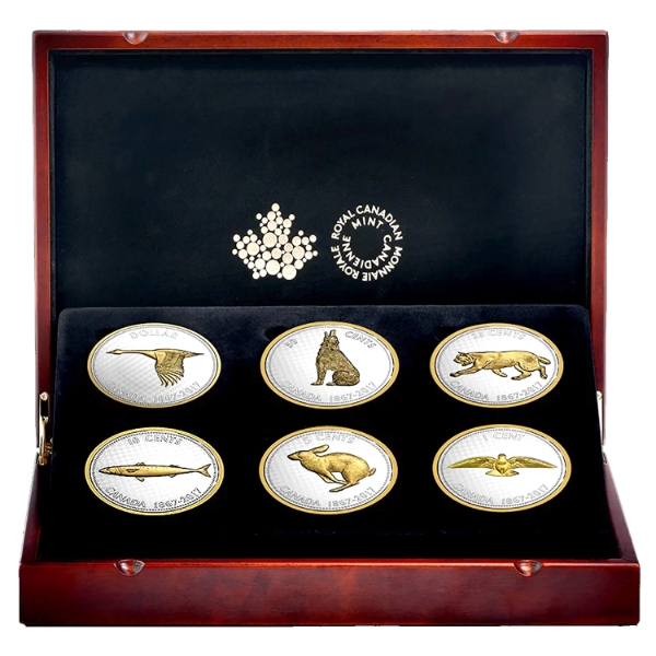 2017 Big Coin Alex Colville 5oz .9999 Fine Silver 6-coin Set (Tax Exempt)