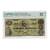 Image 1 : 510-10-04-08 1860 $2 La Banque Nationale PMG F12 Quebec City QC Venzina-Various SN: 04672 pp B