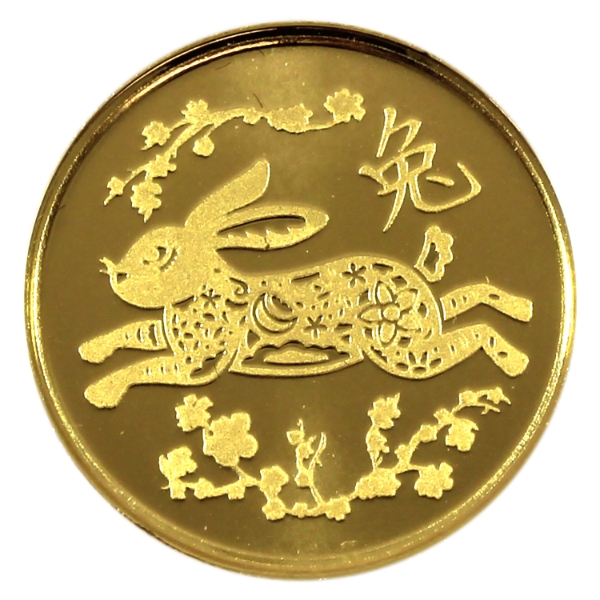 1/10oz Gold TD Bank 2022-2023 Year of the Reliable Rabbit .9999 Gold Round in Original Packaging
