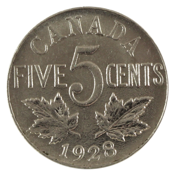 5-cent 1928 BU