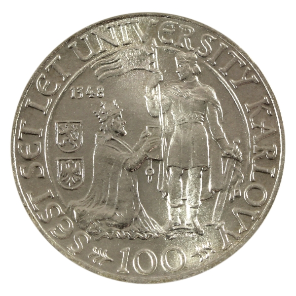 Czechoslovakia Silver 1948 100 Korun GEM BU