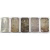 Image 1 : 5x 1oz Engelhard c.1981-1985 Commercial .999+ Silver Bars. 5pcs. (Tax Exempt)