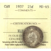 Image 1 : 25-cent 1937 ICCS MS65