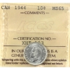 Image 1 : 10-cent 1944 ICCS MS65