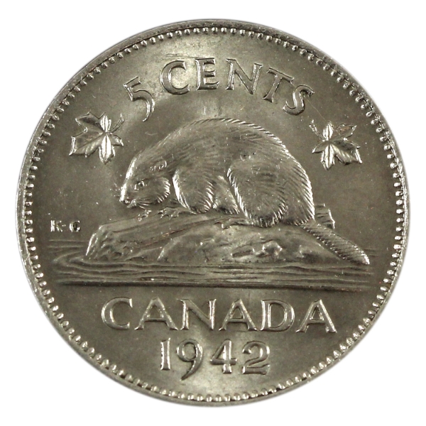5-cent 1942 Nickel BU
