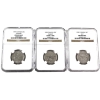 Image 1 : 25-cent 1999 Millenium Quarters NGC Choice UNC. 3pcs.