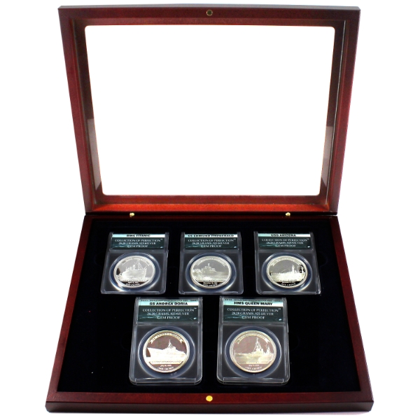 The Bradford Exchange Mint 2017 The Greatest Shipwrecks 5-Coin Limited Edition Silver Proof Set