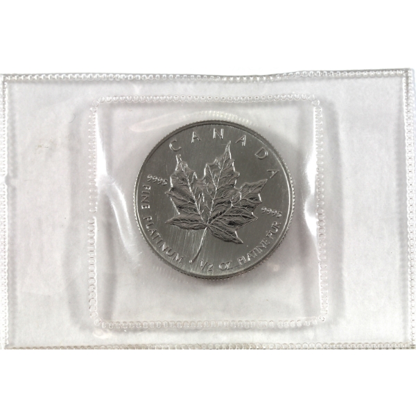 1988 Platinum $20 PML 1/2oz .9995 Fine Platinum Coin (Tax Exempt)