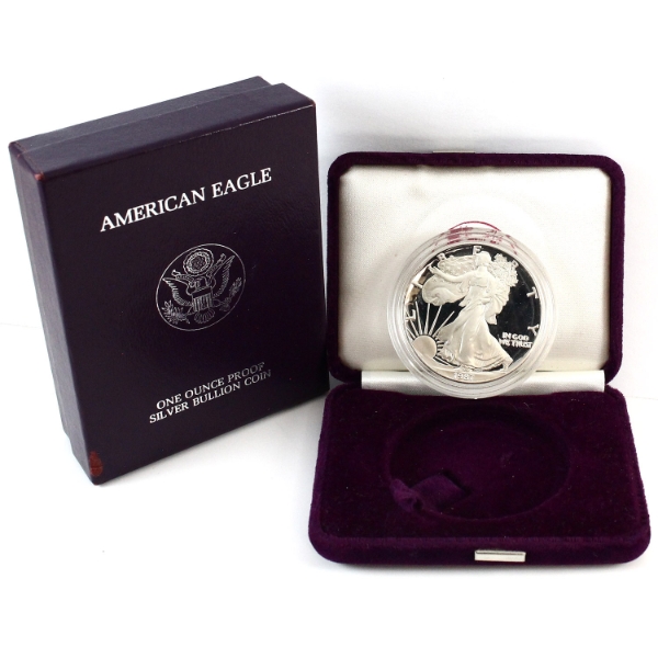 USA 1987 $1 American Eagle 1oz Fine Silver Dollar (Tax Exempt)