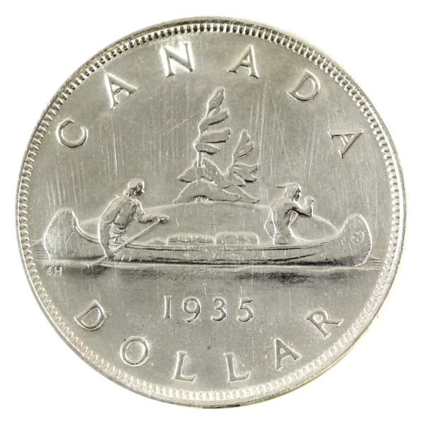 Silver $1 1935 SWL AU-UNC (Cleaned)
