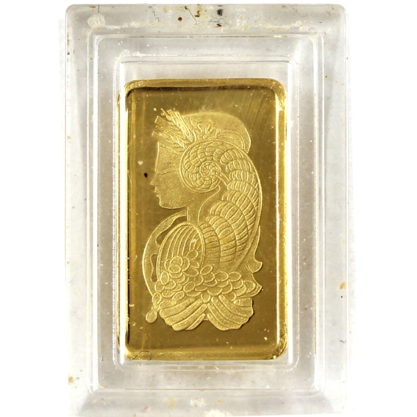 1g PAMP Suisse Lady Fortuna .9999 Fine Gold Bar (Tax Exempt)