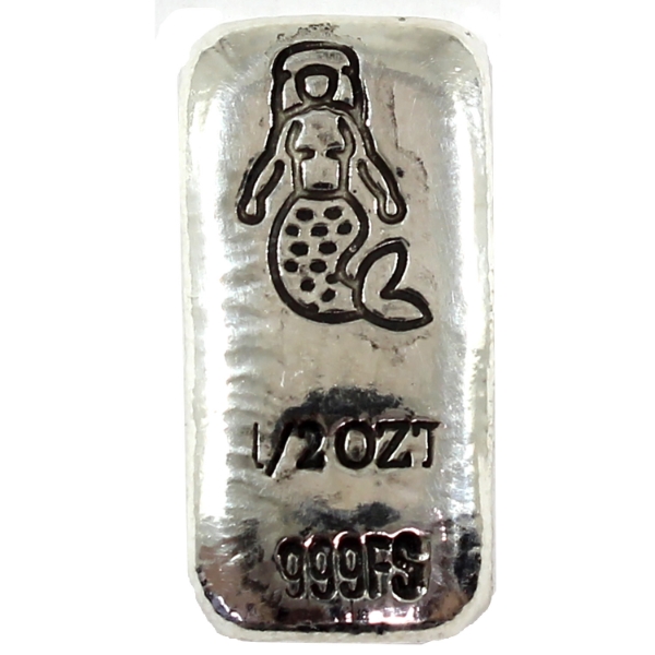 1/2oz RSSC Mermaid .999 Fine Silver Bar (Tax Exempt)