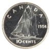 Image 2 : 10-cent 1954 ICCS PL65 Heavy Cameo