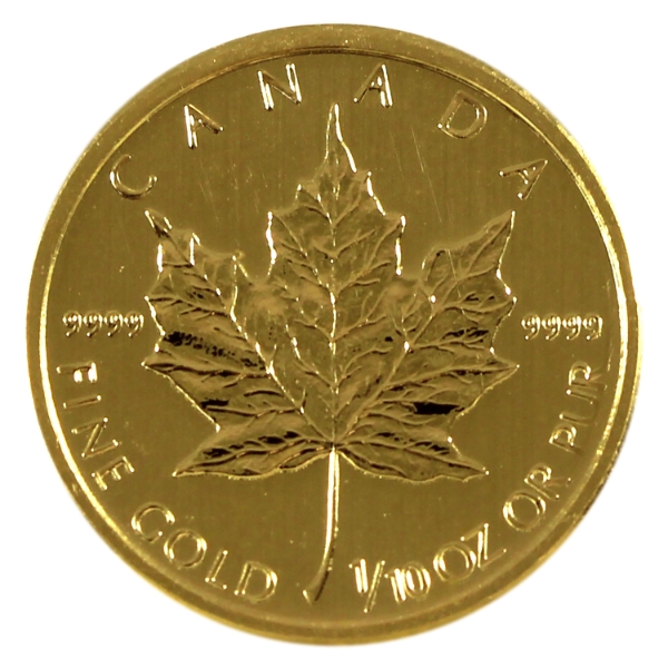1/10oz 2011 $5 GML .9999 Fine Gold Coin (Tax Exempt)