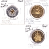 Image 1 : Mixed Denomination 2002-2006 Proof w/ Gold Plating. 3pcs.