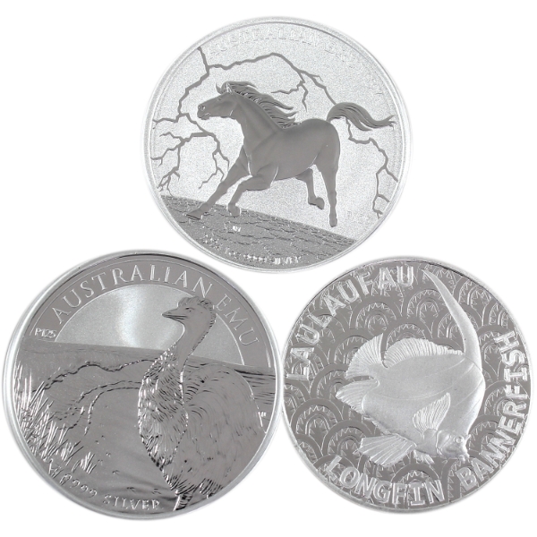 3x 1oz World 2024 Wildlife Themed Fine Silver Rounds. 3pcs. (Tax Exempt)