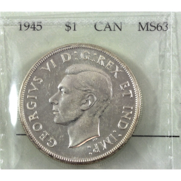 Silver $1 1945 5/5 Prestige Certified MS63