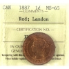 Image 1 : 1-cent 1887 ICCS MS65 Red; Landon