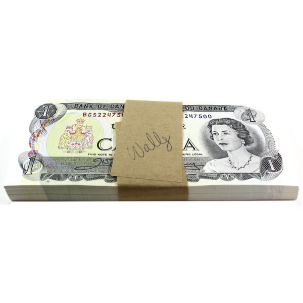 Bundle BC-46b 1973 $1 Crow-Bouey SN: BCS2247500-"99. 100pcs.
