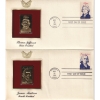 Image 3 : Golden Replicas of the 1986 US Presidents Stamps 22K Gold First Day of Issue. 