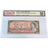 Image 1 : ERROR BC-38c-E25a-i 1954 $2 Cut Off Size Error BCS VF35 Original Bouey-Rasminsky SN: G/G0397494