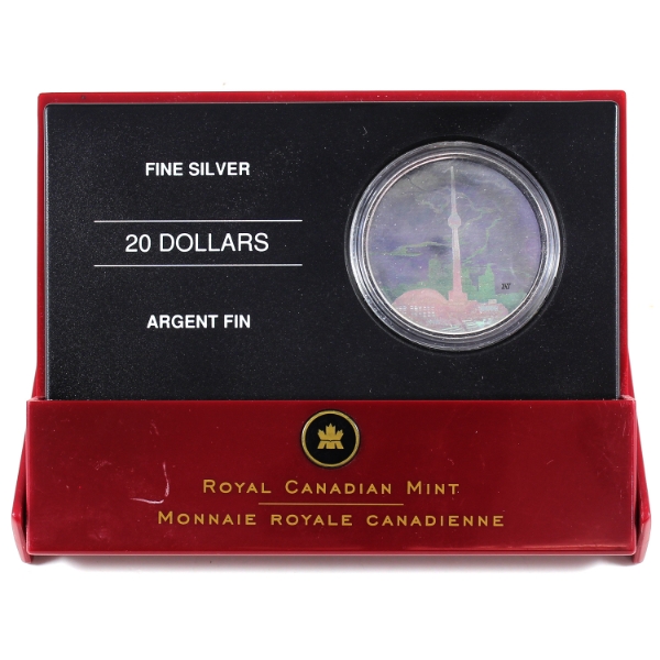 2006 $20 Architectural Treasures - CN Tower 1oz .9999 Fine Silver Coin (Tax Exempt)