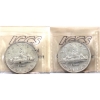 Image 2 : Silver $1 1946 SWL & Regular ICCS MS60. 2pcs. 