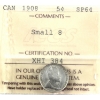 Image 1 : 5-cent 1908 Small 8 ICCS SP64