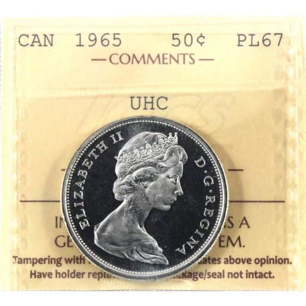 50-cent 1965 ICCS PL67 Ultra Heavy Cameo