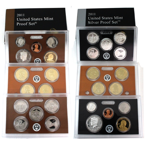 USA 2011 United States Mint Proof Set & Silver proof Set. 2pcs.