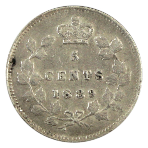 5-cent 1889 EF-AU