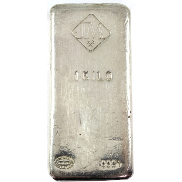 Kilo Johnson Matthey Canada .999+ Silver Bar. Mintage of <250! (Tax Exempt)