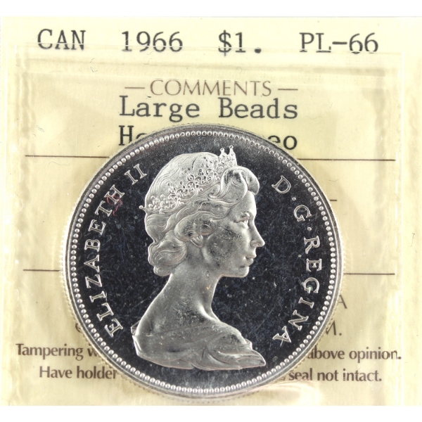 Silver $1 1966 LB ICCS PL66 Heavy Cameo
