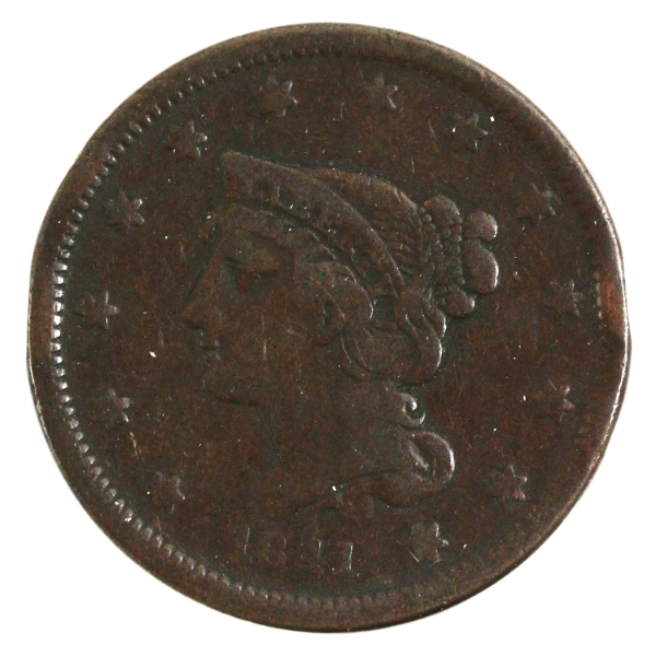 USA 1841 Cent F-VF (Impaired)