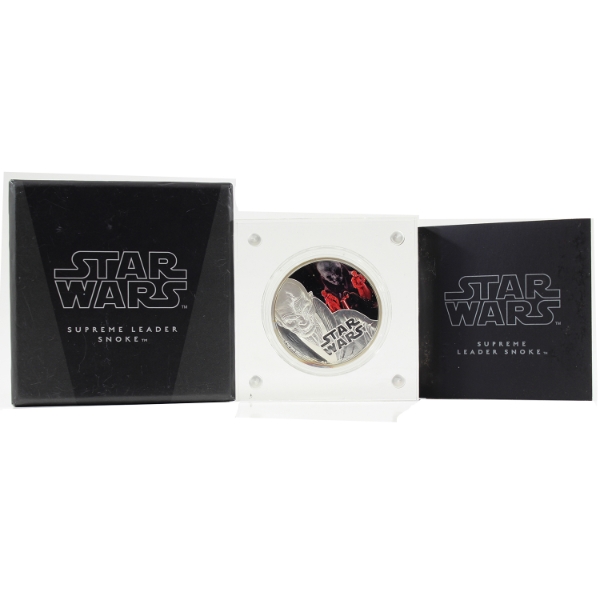 Niue Silver 2017 $2 Star Wars Supreme Leader Snoke 1oz .999 Fine Silver Proof Coloured Coin