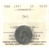 Image 1 : 5-cent 1947 Dot ICCS VF30
