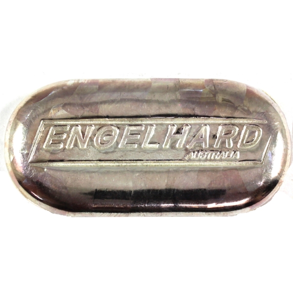 2oz Engelhard Australia .999+ Silver Modern Poured Bar (Tax Exempt)