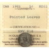 Image 1 : 5-cent 1909 Pointed Leaves ICCS MS63