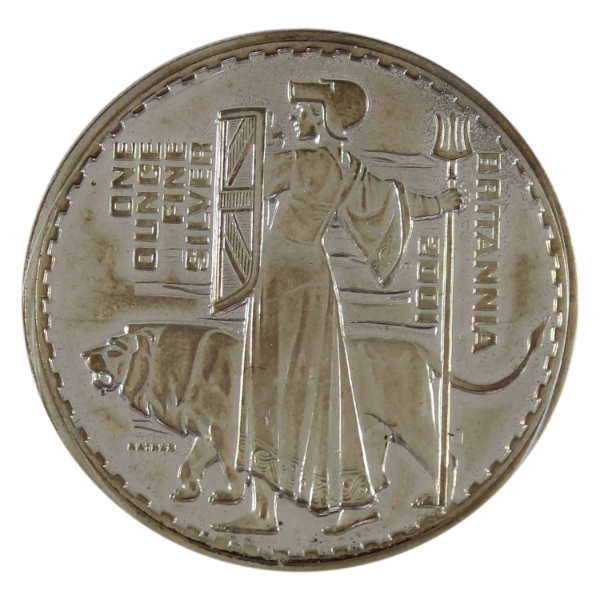 1oz Great Britain 2001 £2 Britannia .999 Fine Silver Round (Tax Exempt)