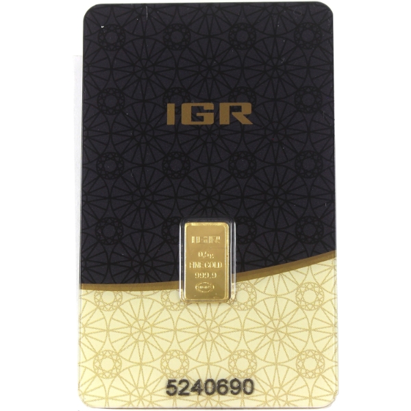 0.5g IGR .9999 Fine Gold Bar (Tax Exempt)