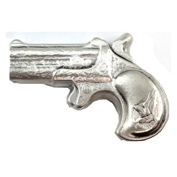 7oz Bison Bullion Silver Eagle Pistol Gun .999 Silver, Shaped & Sealed (Tax Exempt)