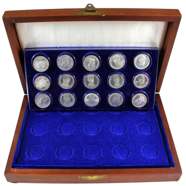 Wellings Mint Sterling Silver Prime Ministers of Canada 15-Coin Set
