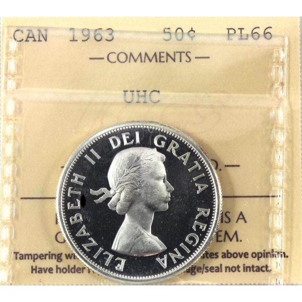 50-cent 1963 ICCS PL66 Ultra Heavy Cameo