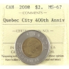 Image 1 : $2 2008 Quebec City 400th Ann. ICCS MS67